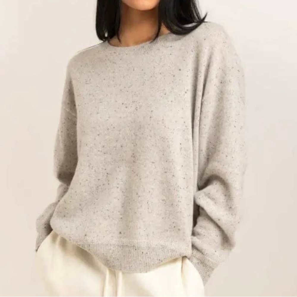 Crush Malibu Crew Cashmere Sweater in Speckled Pullover Size Extra Small